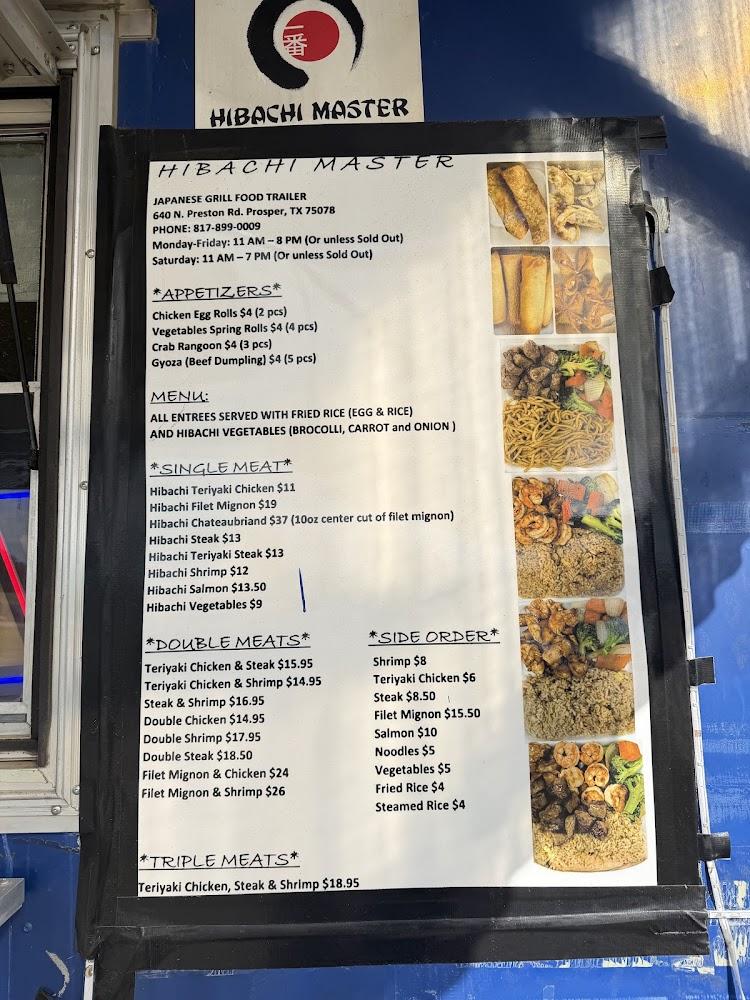 Hibachi Master Menu image 1