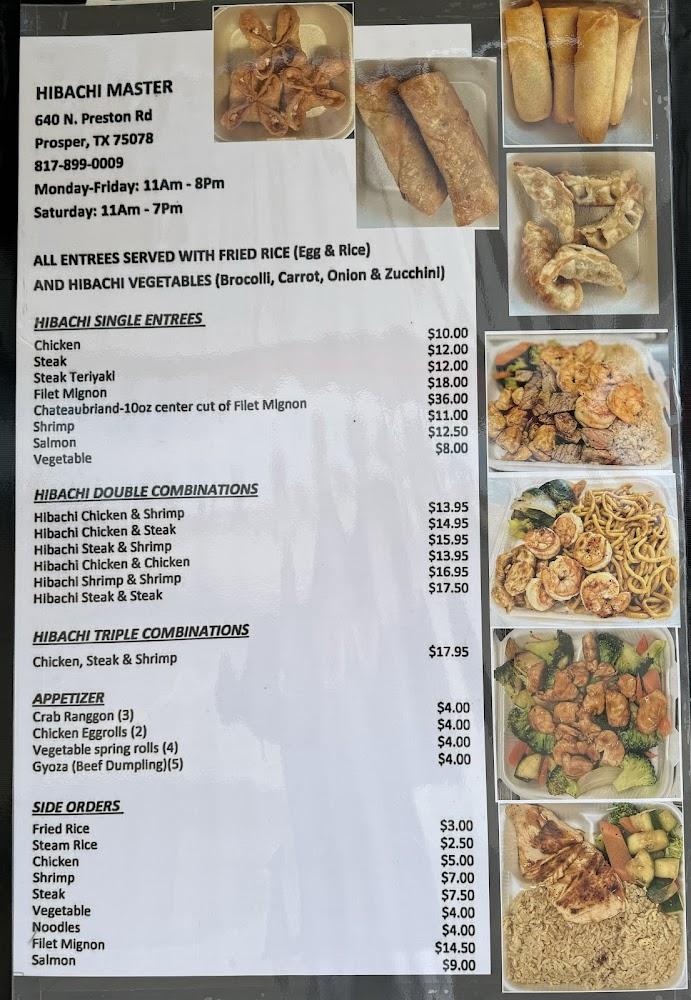 Hibachi Master Menu image 2